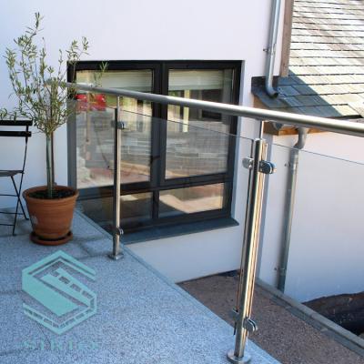 China Indoor Balcony Deck Stainless Steel Railing Balustrade Glass Railing for sale