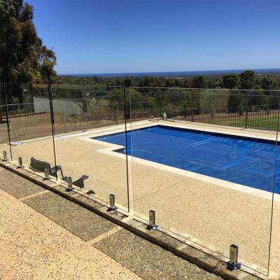 China Hot Sale Design Spigots Balcony Frameless Villa Modern Glass Pool Barrier Stainless Steel Outdoor Glass Pool Fence Safeguard for sale