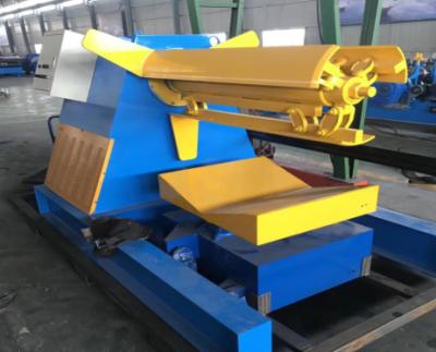 Chine another 7 tons hydraulic decoiler with coil car for roof sheet machine à vendre