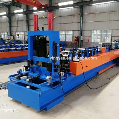 中国 Construction worksÂ   Automatic Thickness 1.0-3.0mm GI CZ Purlin Roll Forming Machine With PLC System 販売のため