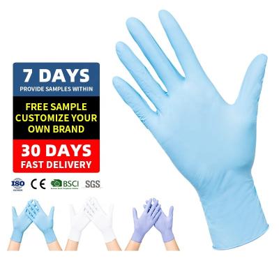 China Latex Free Disposable Powder Free Nitrile Powder Free Gloves For Food Processing for sale