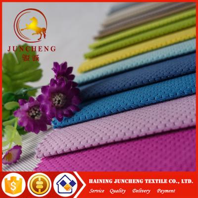 China Diamond pattern woven plain small order linen look polyester fabric manufacturers for sale