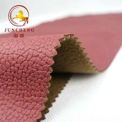 China Bronzing Suede Woven Soft Leather Look Colourful In-stock fabric for upholstery and Sofa for sale