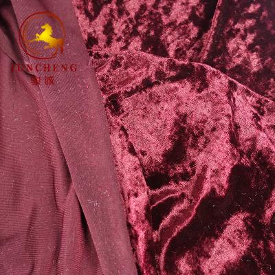 China china factory weft knitted velvet/velour/crush velvet for garment and chair cover for sale