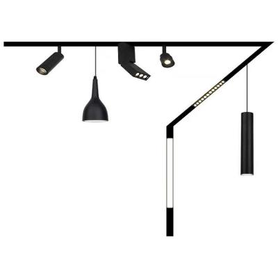 China Industrial Modern Showroom Adjustable Linear Pendant Led Magnetic Spot Track Light for sale