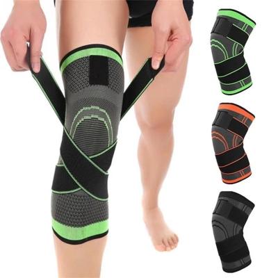 China Sports Pad Avoid Injuries Sports Adjustable Safety Pack Elastic Knee Sleeve Support Strap Brace for sale