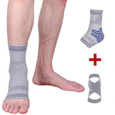 China Adjustable Elasticity Breathable Ankle Wraps Protector Ankle Support Ankle Brace Foot Support for sale