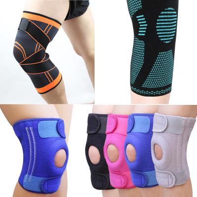 China Adjustable Elasticity Compression Fit Support Knee Sleeve Breathable Knee Brace for Men and Women for sale