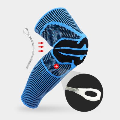 China Non-Slip Custom Logo Exercise Sports Outdoor Leg Wraps Patella Pad Gym Power Knee Brace Lift Support for sale