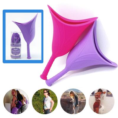 China Sensor Urinal 2 Colors Silicone Holding Women Female Outdoor Travel Device Female Urinal Urinal Funnel for sale