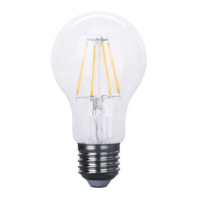 China Warehouse Wholesale Hot Sale Decorative Clear Glass Led Bulb 4W E27 B22 Filament Lamp 110V 220V A60 A19 4W 400lm Vintage Edison Bulb for sale