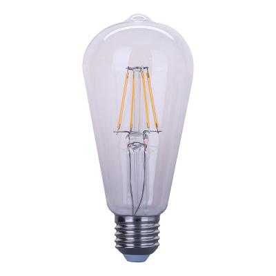 China Warehouse Wholesale Hot Sell Decorative Clear Glass Led Bulb 4W E27 B22 Filament Lamp 110V 220V ST64 4W 400lm Vintage Edison Bulb for sale