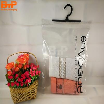 China Customized Clear Garment Clothes Hanger Plastic Moisture Proof Packaging Bags For Man Underwear for sale