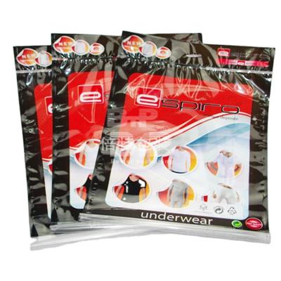 China Disposable Customized Packaging Bags For Underwear Packaging Bag Ziplock Resealable Garment Plastic Bag for sale