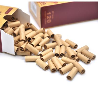 China 150Pcs/pack 6MM Tips Natural Unrefined Cigarette Paper Pre-Rolled Filter For Hand Rolled Cigarettes for sale