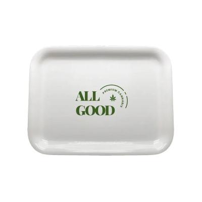 China Portable Custom Metal Small White Rolling Tray for sale