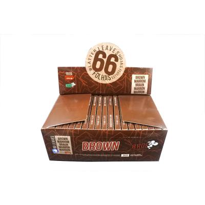 China Best Cigarette Rolling Machine NEW Selling Bros Brown Custom Unbleached Paper Arabic To Stick 66L 1 1/4 Rolling Paper Smoking Accessories for sale