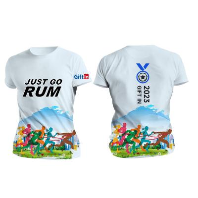 China Professional Sport Marathon Custom Event Fitness Running Blank T-shirt Sublimation Anti-Wrinkle Printed Quality Oversized T-shirts for sale