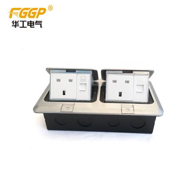 China floor phone rj11 rj45 usb sockets residential / general purpose & pop up power socket / dual power floor socket for sale