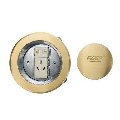 China Coin Open Type Convenient Waterproof Round Floor Socket Box With 2Pin And 3 Pin Universal Socket Outlet for sale