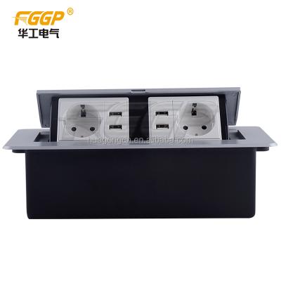 China FGGP Factory Supply Residential/Multipurpose Tabletop Socket Outlet /Pop Up Desktop Socket With USB In BS EU Type for sale