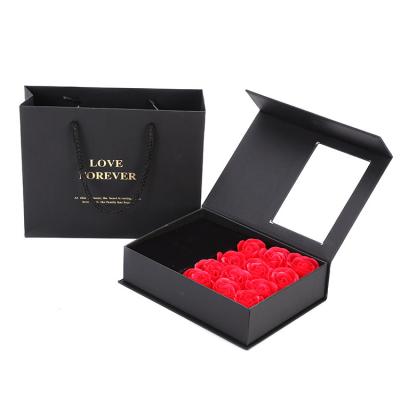 China Recyclable Immortal Rose Box Ornament Valentine's Day Creative Jewelry Gift Box 12 Box for sale