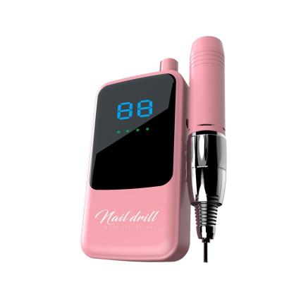 China Nail Art Beauty Professional Manicure Tool For Nail Salon 48W 35000RPM Battery Operated Nail Drill Rechargeable for sale