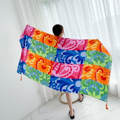 China Long Pashmina Shawl Wholesale Women Turkish Pashmina Beach Loose Shawl for sale