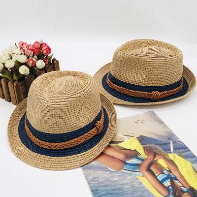 China Character Gift Promotion Summer Umbrella Beach Hat Seaside Holiday Jazz British Straw Hat for sale