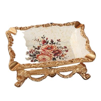 China Creative safety antique European American style ashtray drawer tray coffee table storage box for living room home home accessories for sale