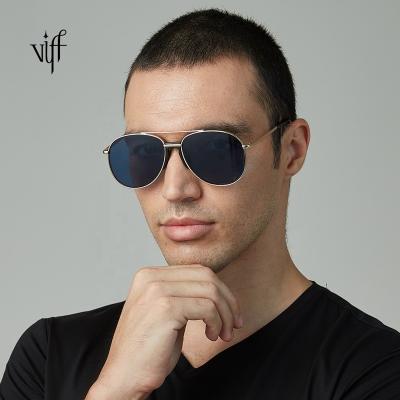 China Fashion sunglasses vintage shape retro men's sunglasses 2021 thick glass frame Sun aviation style metal for sale