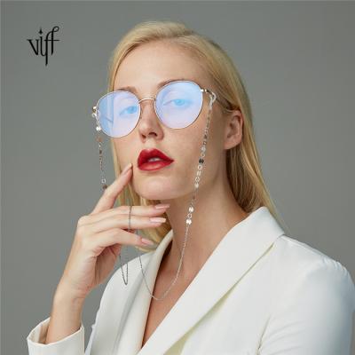 China For Travel VIFF HM19323 Slim Blue Light Metal Anti Blocking Glasses Fashion Glasses Sight Fashion Blue for sale