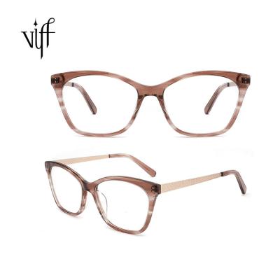 China For Fashionable Reading Glass Acetate Frame Eye Wear Men's Glass Metal Frame Optical Glasses for sale