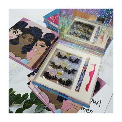 China Thick Lashes Luxury Mirror Lash Book 3D Mink Lashes Wholesale Price Special Deal Pink for sale