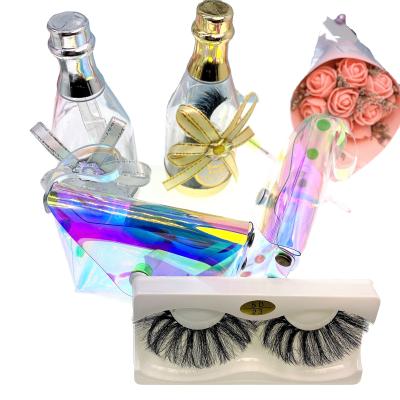 China Natural Wholesale Custom Long Lashes Box Private Label Packaging Eyelash Packaging Glitter Lashes Box With Your Own Logo Holographic Lashes Box for sale