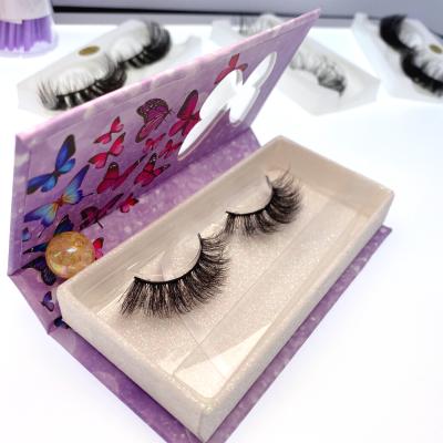 China Natural Long Butterfly Wick Boxes Square Packaging Lick Boxes Wholesale Glitter Faux Luxury Mink Lashes Individual for sale