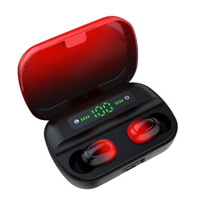 China Bluetooth Gradient Color Earbuds 1500mAh Case 9D Charging Stereo Headset LED Display IPX7 TWS Q61X Waterproof Radio Blutooth Earbuds for sale