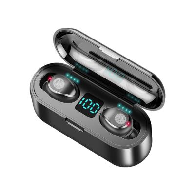 중국 With Hot Free Shipping Power Bank Case F9 TWS 5.0 Charging Wireless Headphone With LCD Digital Electric Quantity Touchable Waterproof Noise Reduction 판매용