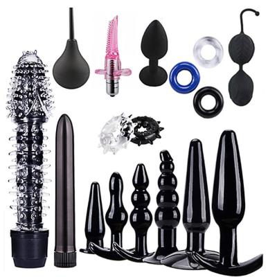 China Wholesale Adult Stimulation Explosive 17 Piece Attractive Anal Plug Combination Set SM Plug Anal Multi-Piece Butt Plug Anal Flirt Toys for sale