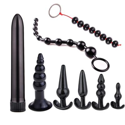 China Stimulation SM Backyard Adult Traction Beads Anal Plug Anal Expander Toy Stick Silicone Female Traction Bead Set for sale