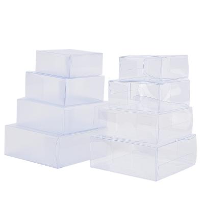 China Handmade Transparent Handmade Soap Packaging Box PVC Jewelry Box Frosted Small Rectangle Gift Box Packaging for sale