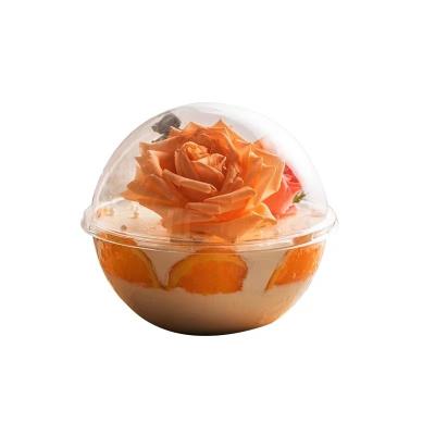 China Disposable Transparent Jelly Pudding Cupcake Container Yogurt Mousse Dessert Cup With Lid Christmas Mousse Ball for sale