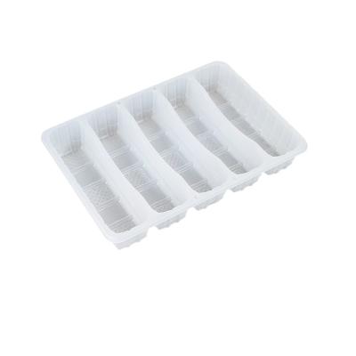 China Blister 4 Grid 5 Grid 6 Grid Disposable Food Dessert Plastic Disposable Box PP Pastry Baking Tray for sale