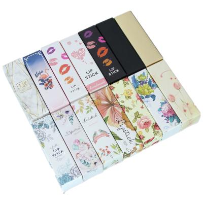 China Recyclable DIY Color Cardboard Gift Box Small Lip Gloss Cosmetic Box Packaging Paper Box for sale