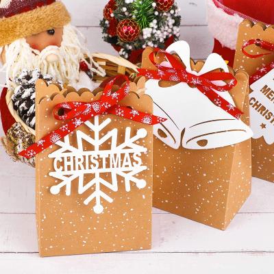 China 2021 New Wholesale Recyclable Christmas Kraft Paper Gift Box Chocolate Cookies Packaging Box for sale