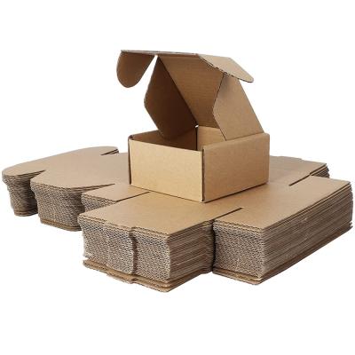 China Custom Recyclable Mini Mailer Box Folding Corrugated Cardboard Paper Packaging Box for sale