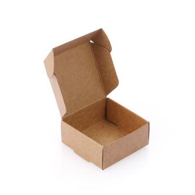 China Recyclable Mini Gift Box Small Brown Kraft Paper Mailer Box For Packaging Small Business for sale