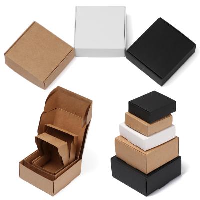 China Recyclable White Cardboard Box Small Kraft Paper Soap Cookies Jewelry Gift Packaging Box for sale