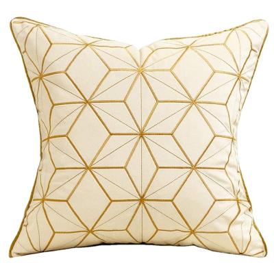 China PORTABLE Simple Modern Geometric Diamond Striped Throw Pillow Decorative Cushion Cover for sale