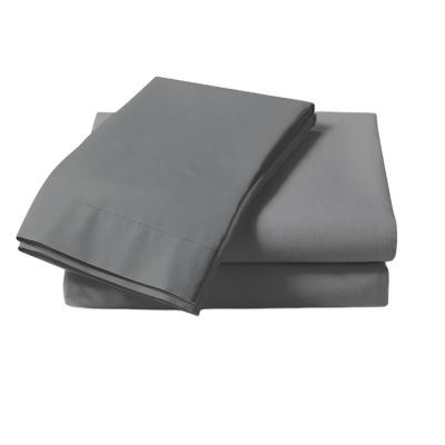 China PORTABLE Luxury Modern Home Textile 4pcs Solid Cool Color Polyester Microfiber Sheet Set for sale